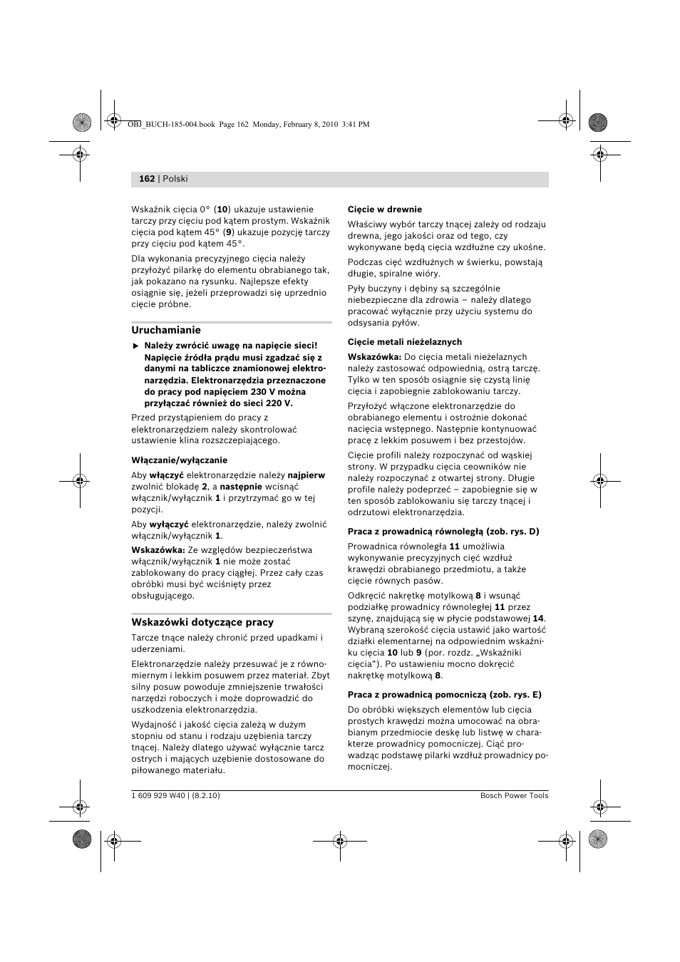 Bosch GKS 160 Professional User Manual | Page 162 / 333