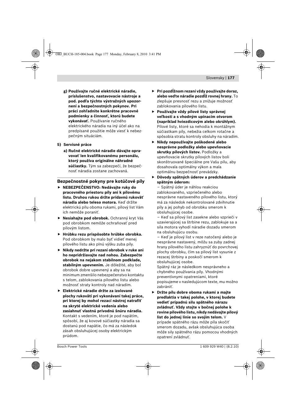 Bosch GKS 160 Professional User Manual | Page 177 / 333