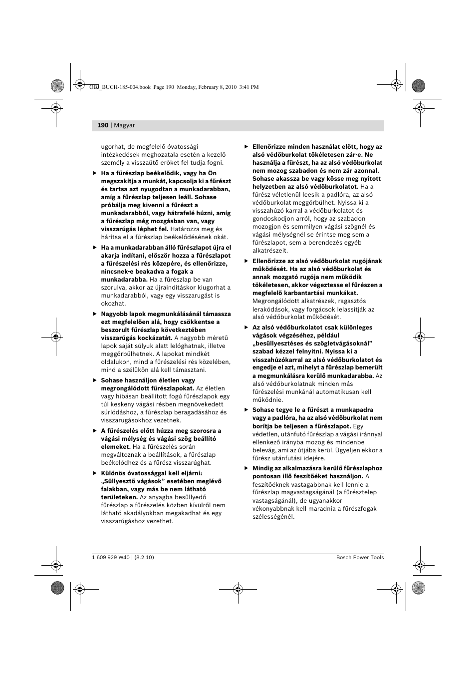 Bosch GKS 160 Professional User Manual | Page 190 / 333