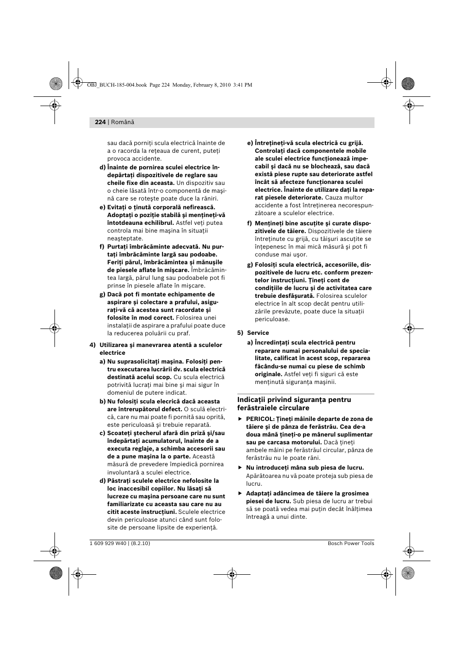 Bosch GKS 160 Professional User Manual | Page 224 / 333