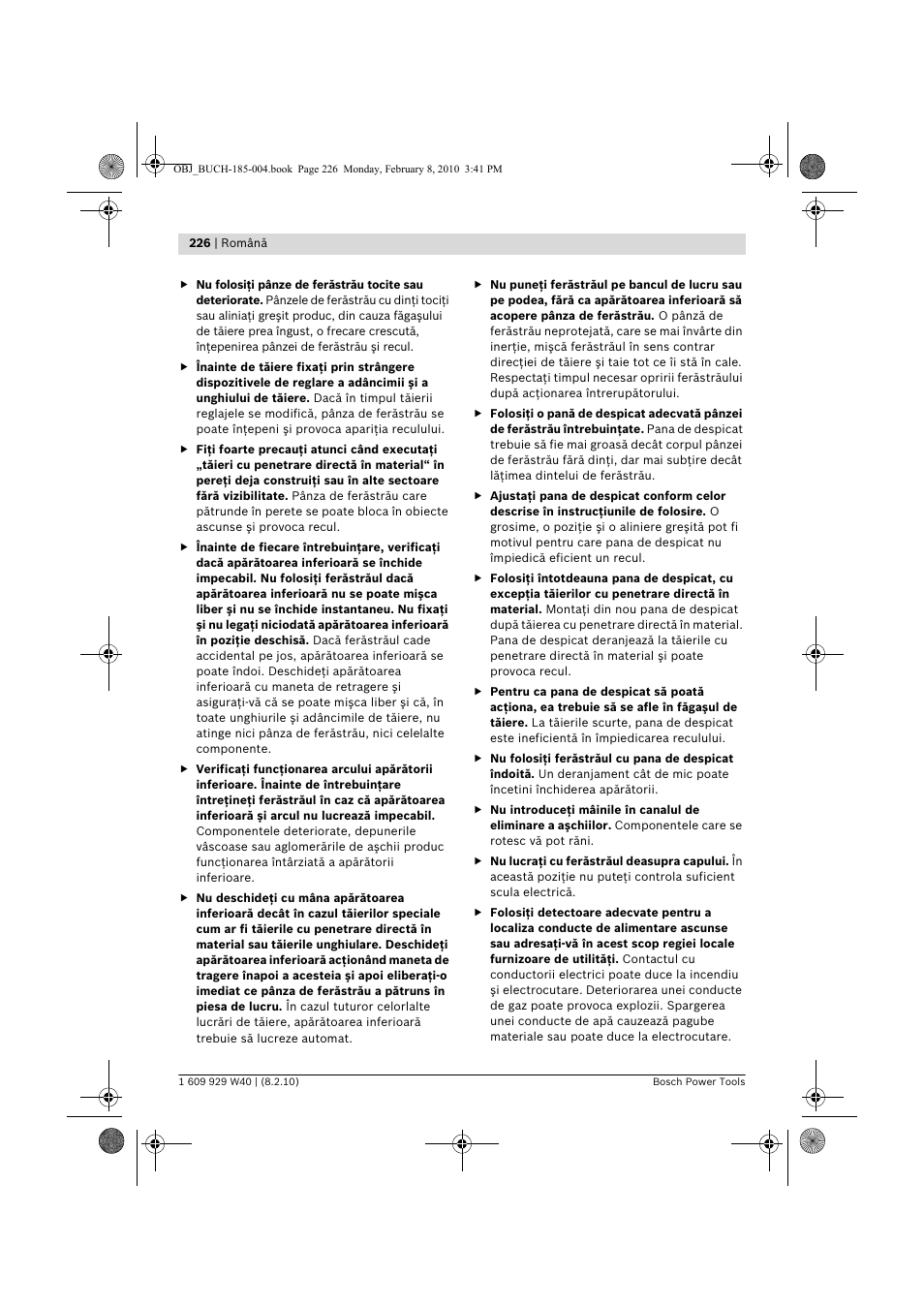 Bosch GKS 160 Professional User Manual | Page 226 / 333