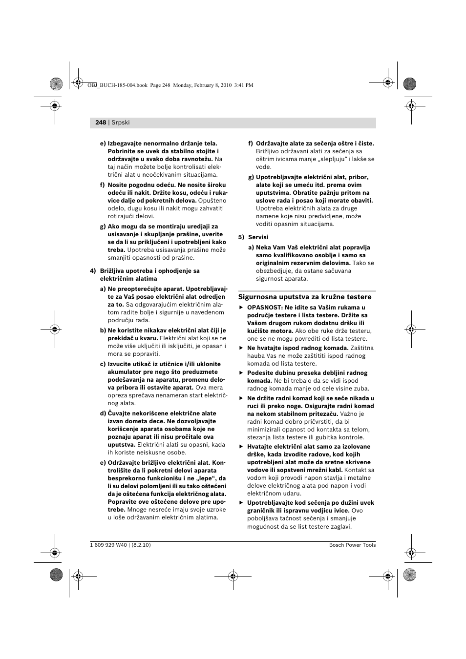 Bosch GKS 160 Professional User Manual | Page 248 / 333