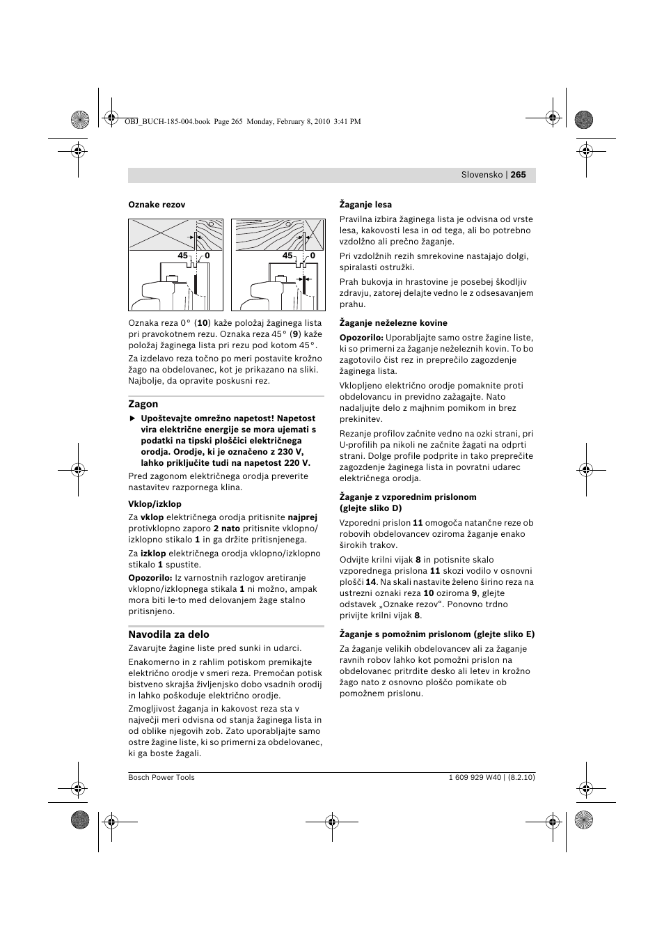 Bosch GKS 160 Professional User Manual | Page 265 / 333