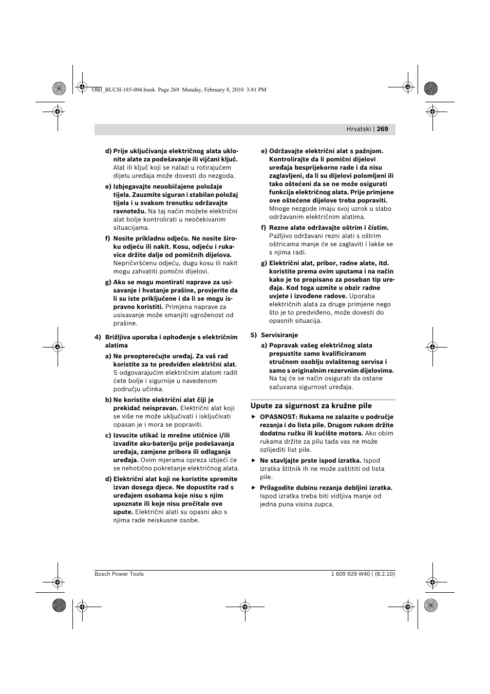 Bosch GKS 160 Professional User Manual | Page 269 / 333