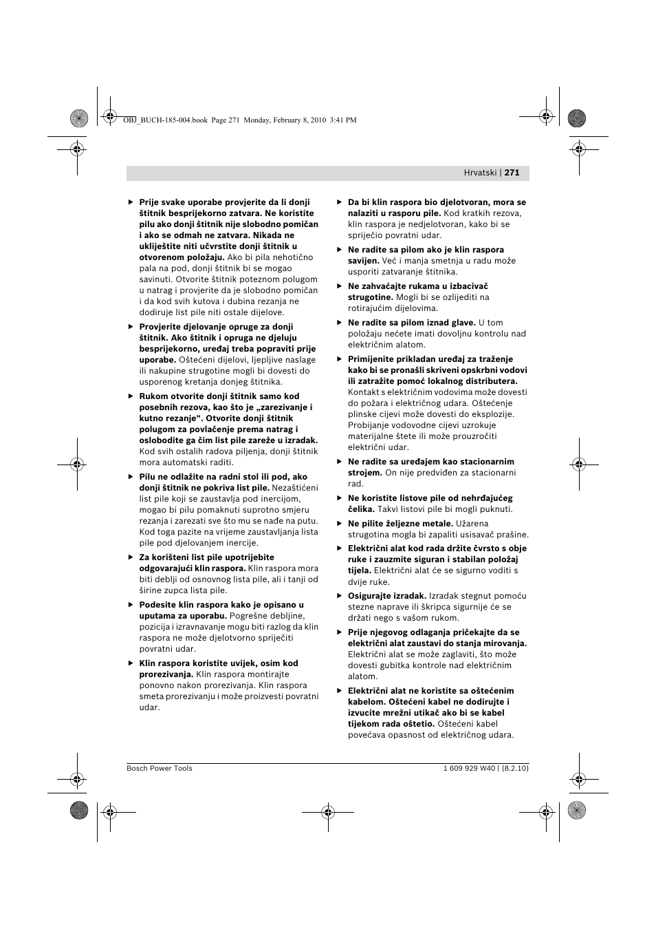 Bosch GKS 160 Professional User Manual | Page 271 / 333