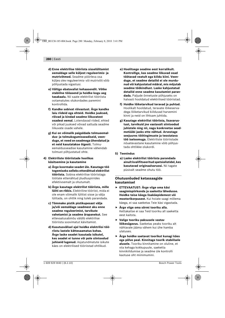 Bosch GKS 160 Professional User Manual | Page 280 / 333