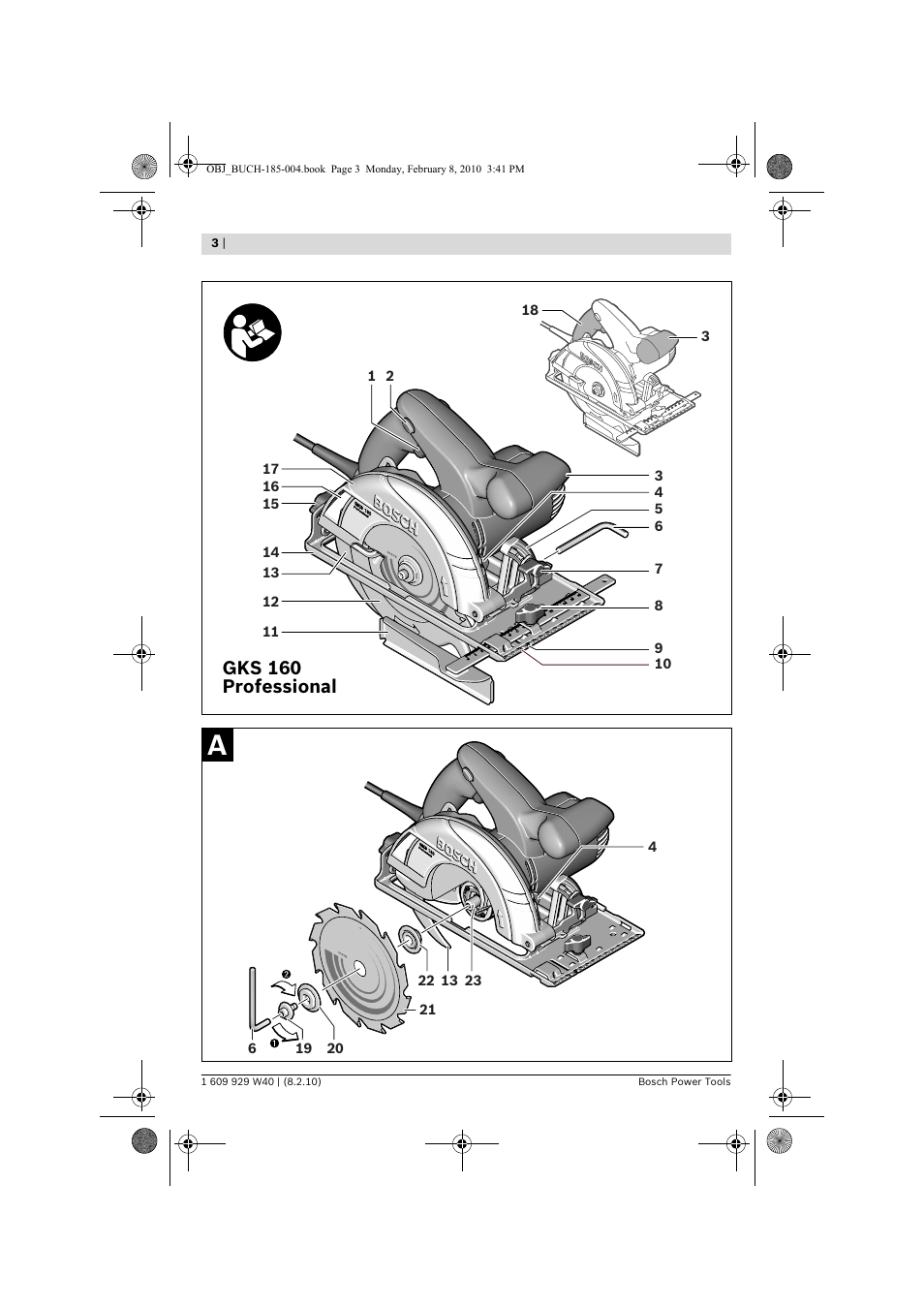 Gks 160 professional | Bosch GKS 160 Professional User Manual | Page 3 / 333