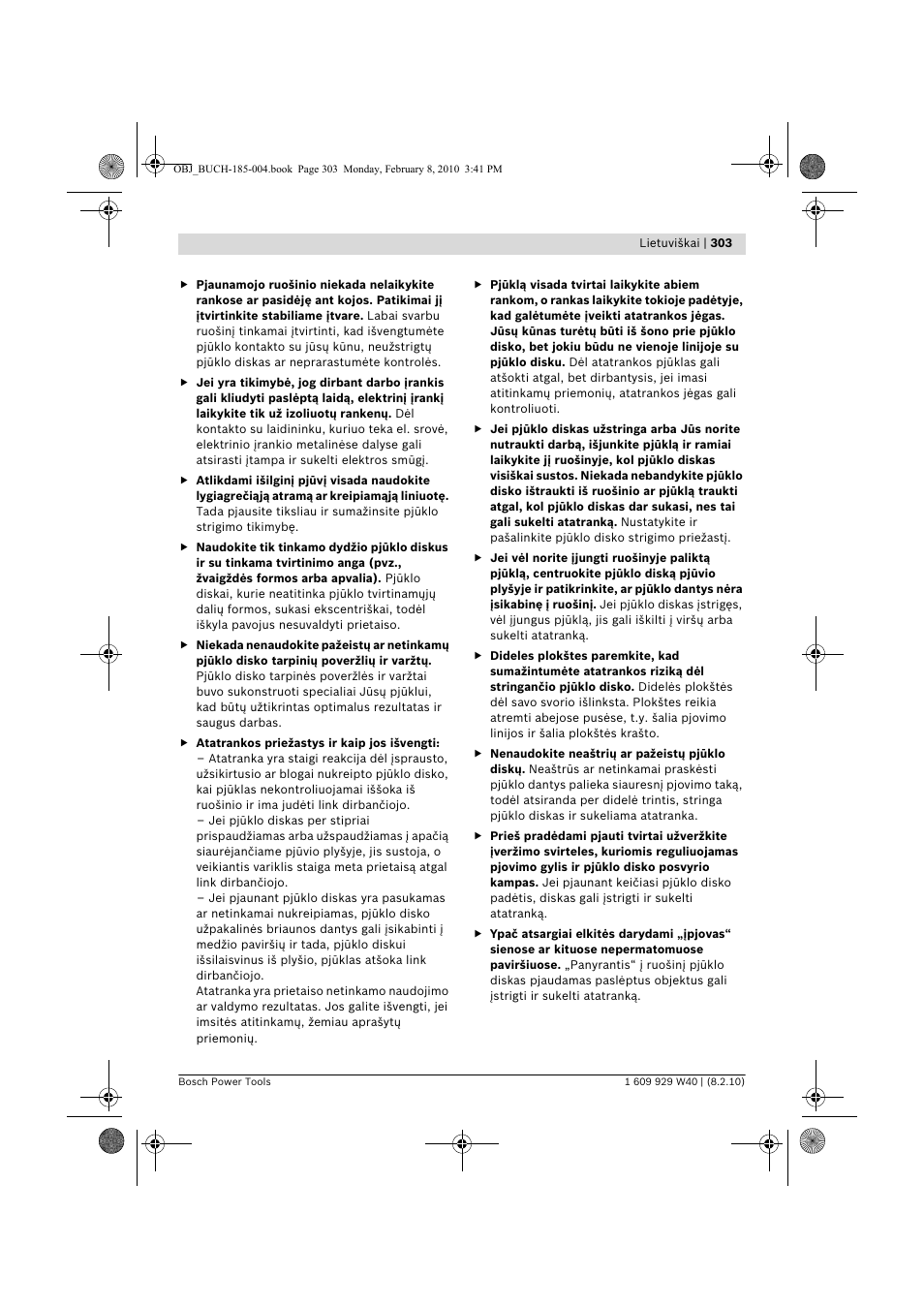 Bosch GKS 160 Professional User Manual | Page 303 / 333