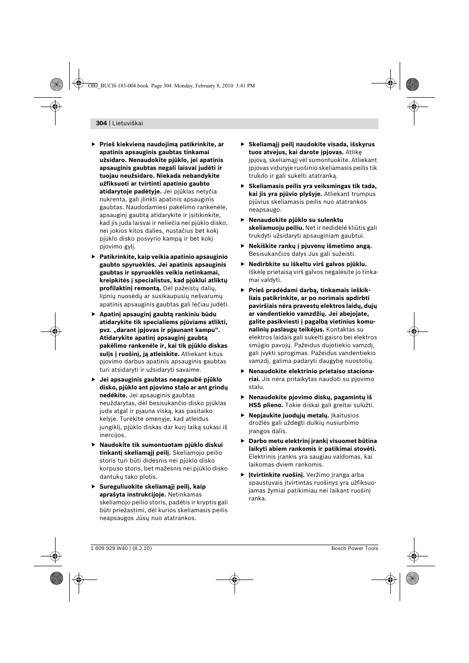 Bosch GKS 160 Professional User Manual | Page 304 / 333