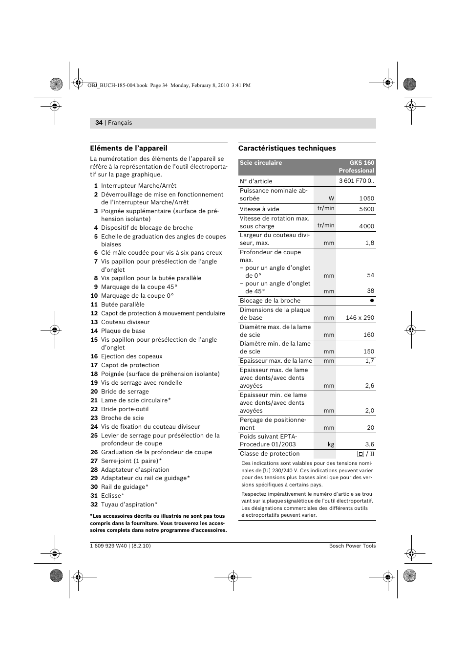 Bosch GKS 160 Professional User Manual | Page 34 / 333