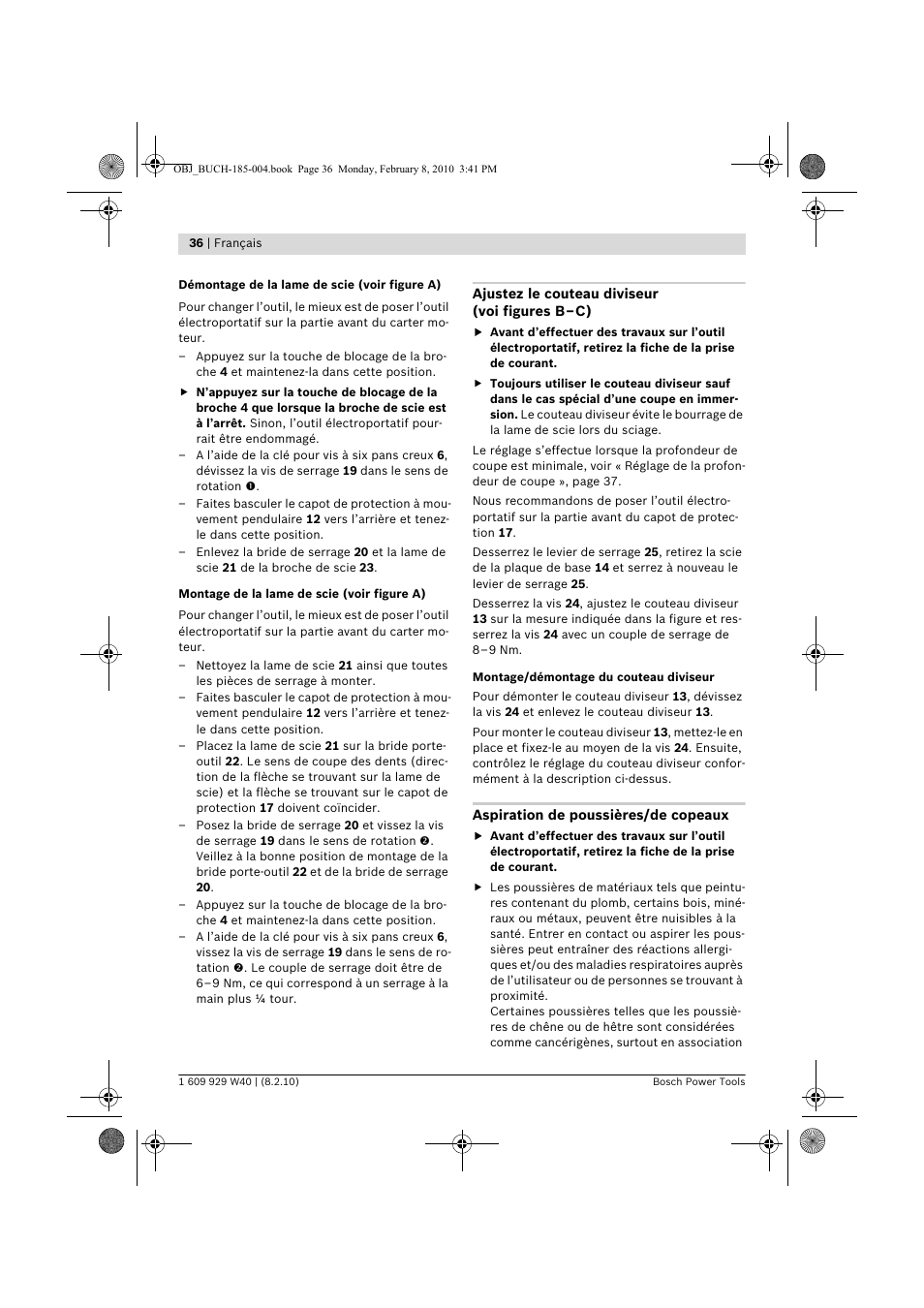 Bosch GKS 160 Professional User Manual | Page 36 / 333