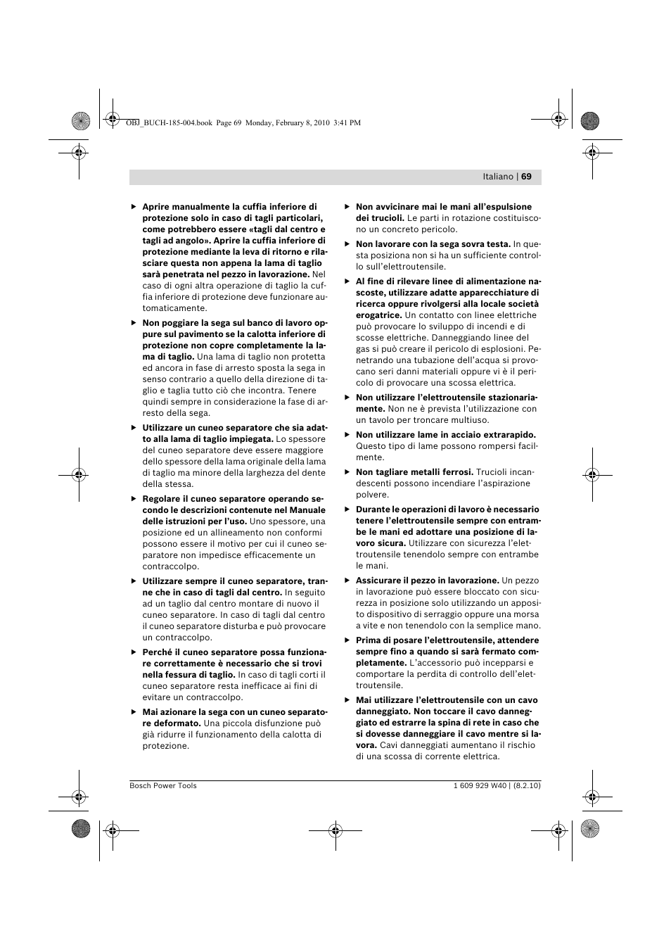 Bosch GKS 160 Professional User Manual | Page 69 / 333