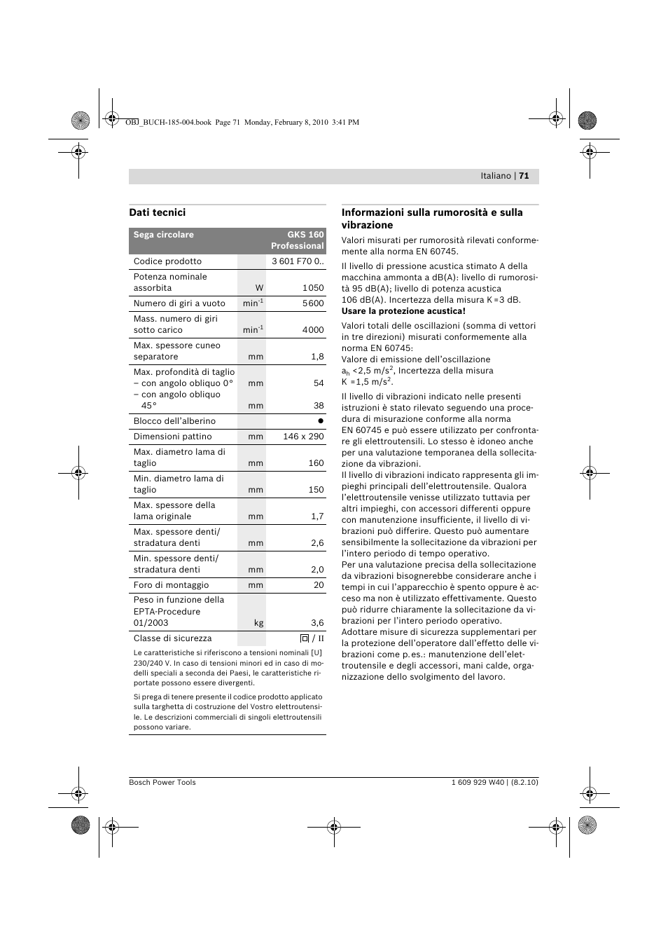 Bosch GKS 160 Professional User Manual | Page 71 / 333