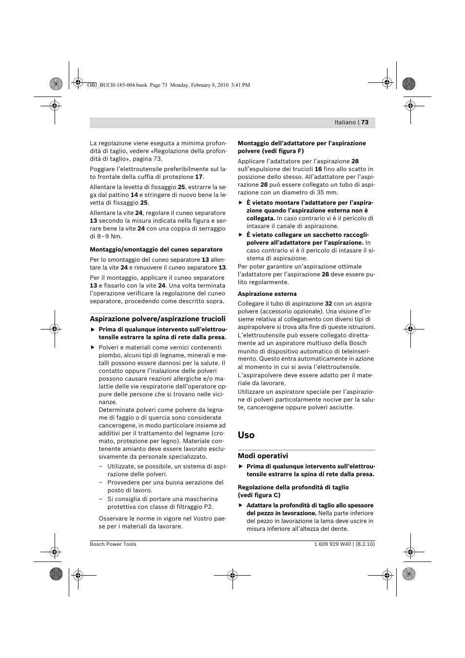 Bosch GKS 160 Professional User Manual | Page 73 / 333