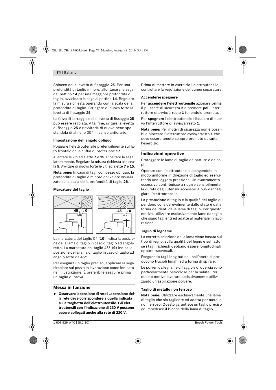 Bosch GKS 160 Professional User Manual | Page 74 / 333