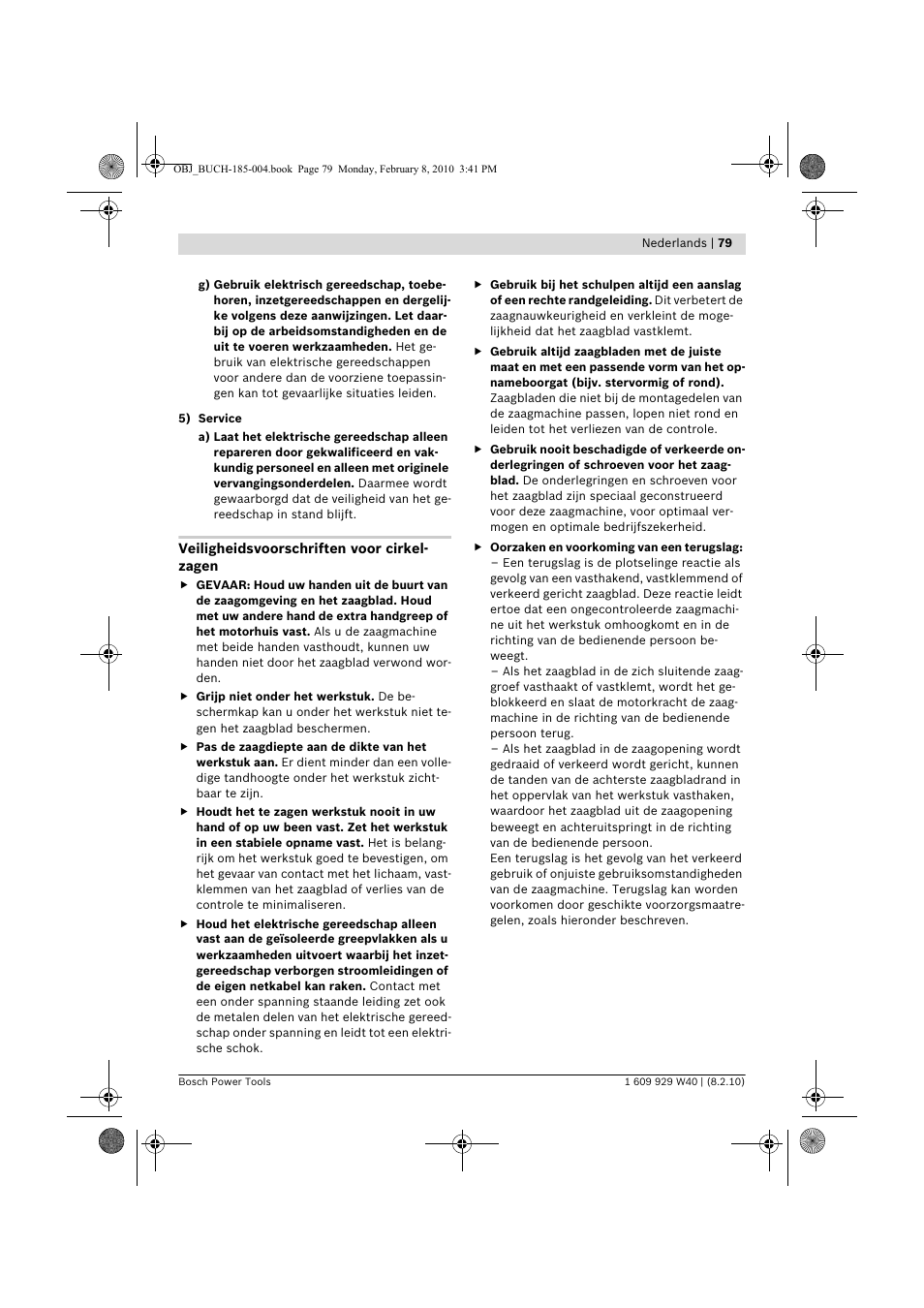 Bosch GKS 160 Professional User Manual | Page 79 / 333