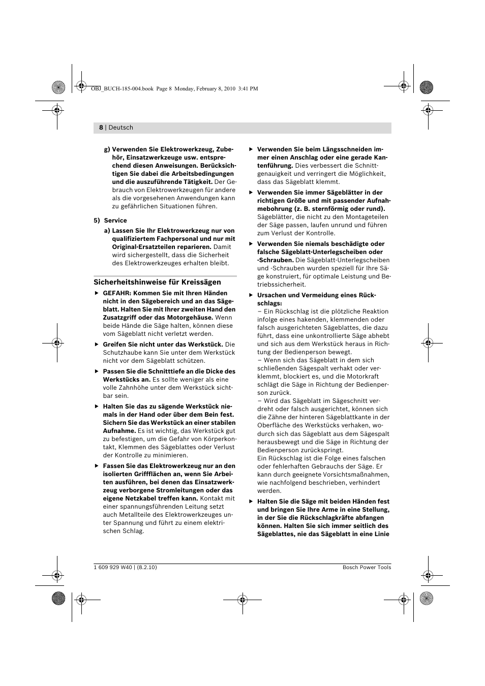 Bosch GKS 160 Professional User Manual | Page 8 / 333