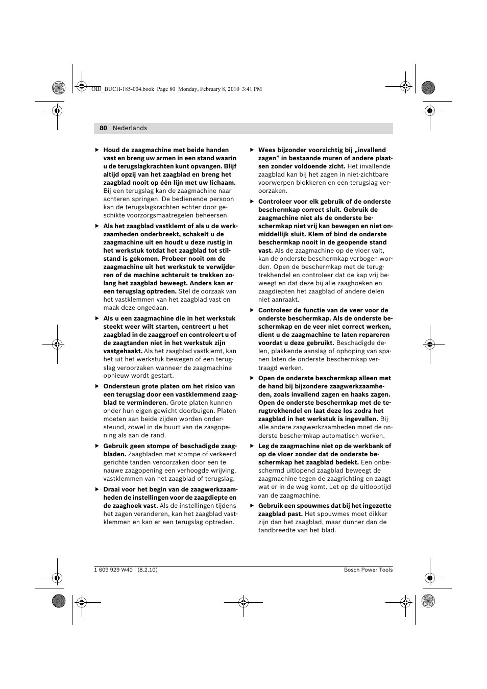 Bosch GKS 160 Professional User Manual | Page 80 / 333