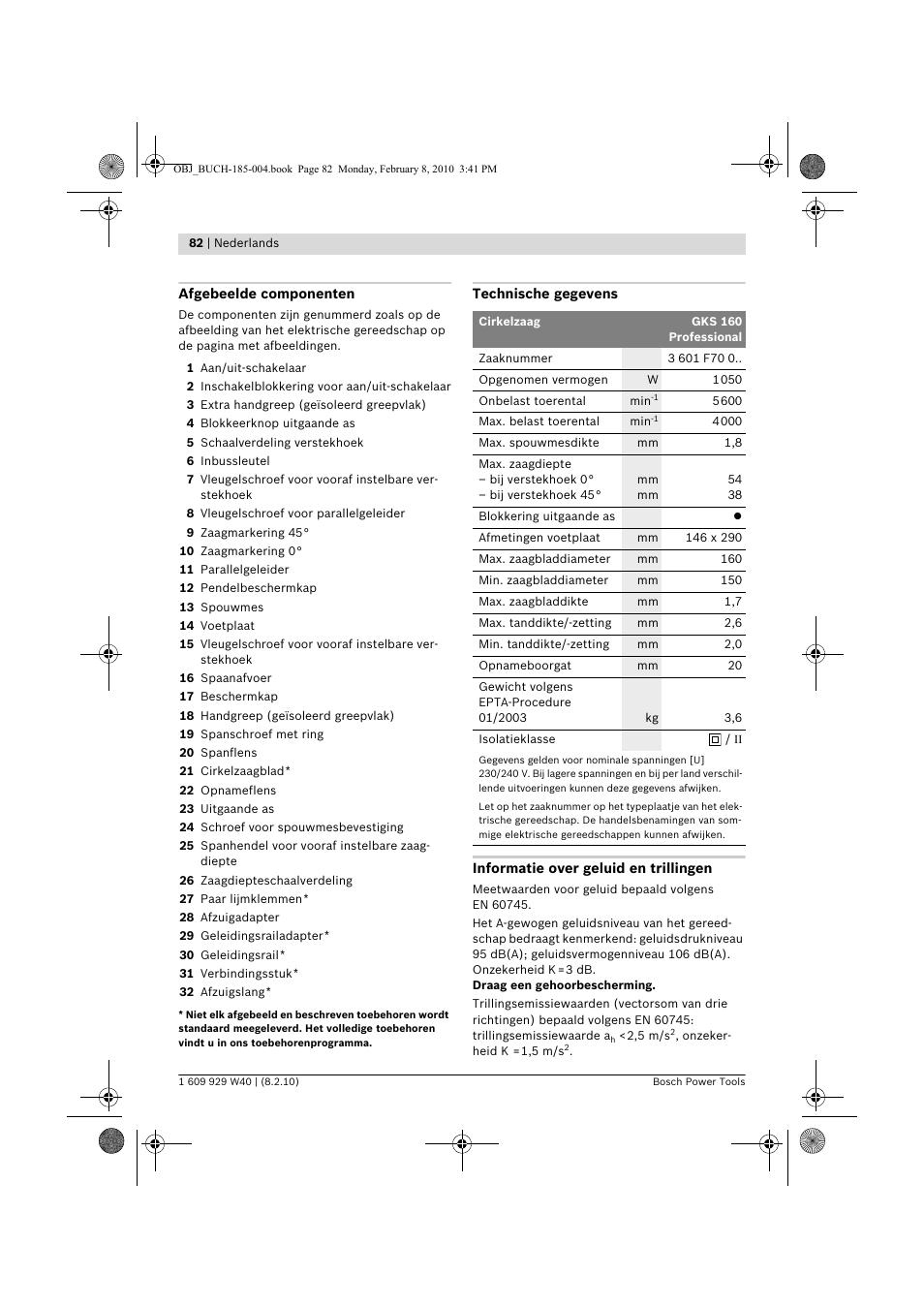 Bosch GKS 160 Professional User Manual | Page 82 / 333