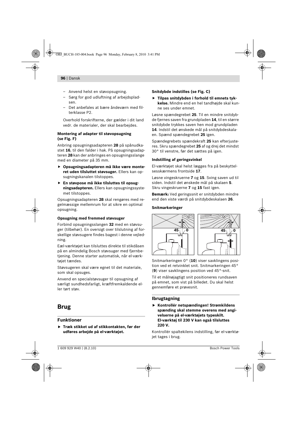 Brug | Bosch GKS 160 Professional User Manual | Page 96 / 333