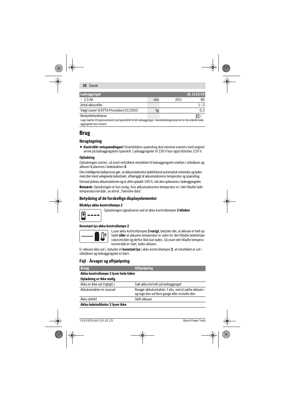Brug | Bosch AL 1115 CV User Manual | Page 32 / 108