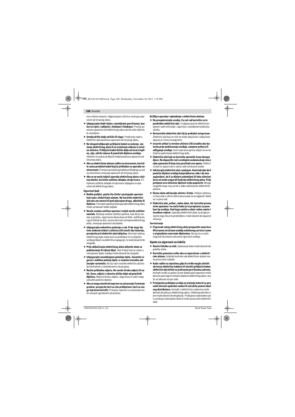 Bosch GSH 5 CE Professional User Manual | Page 108 / 136