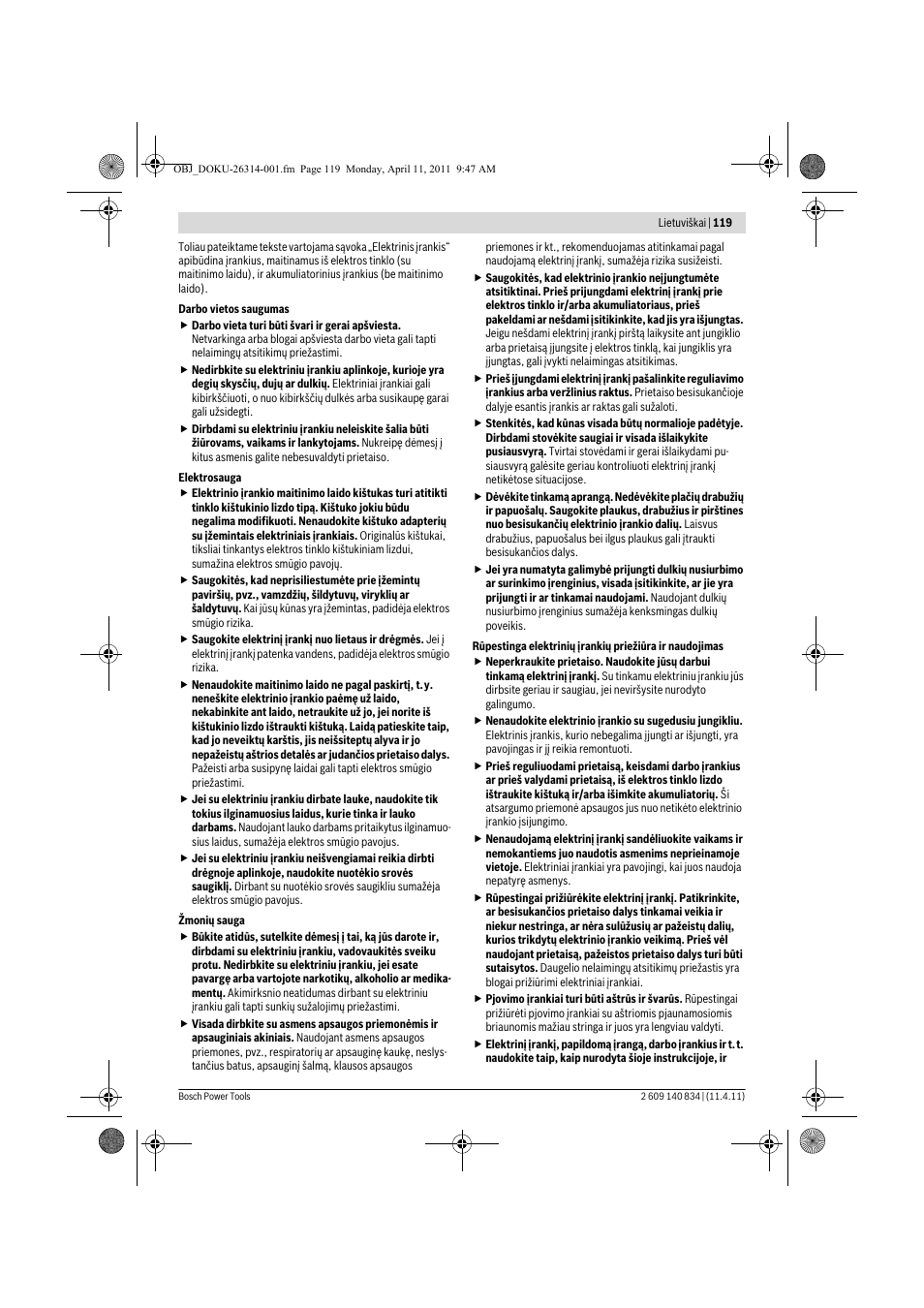 Bosch GSS 140 A Professional User Manual | Page 119 / 132