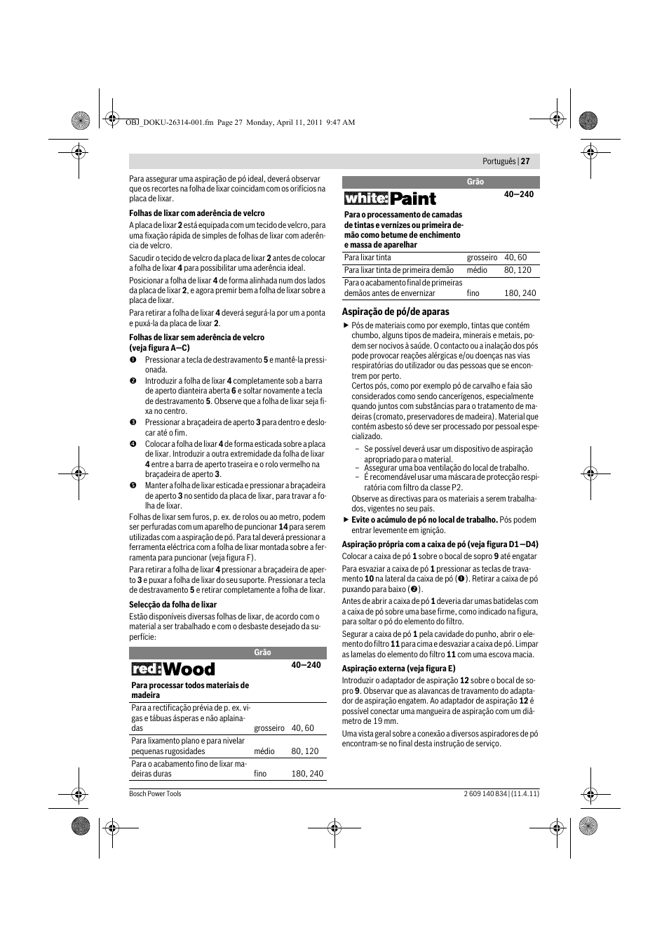 Bosch GSS 140 A Professional User Manual | Page 27 / 132