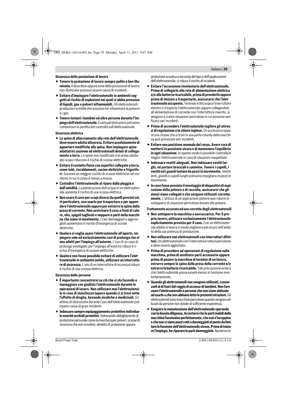 Bosch GSS 140 A Professional User Manual | Page 29 / 132