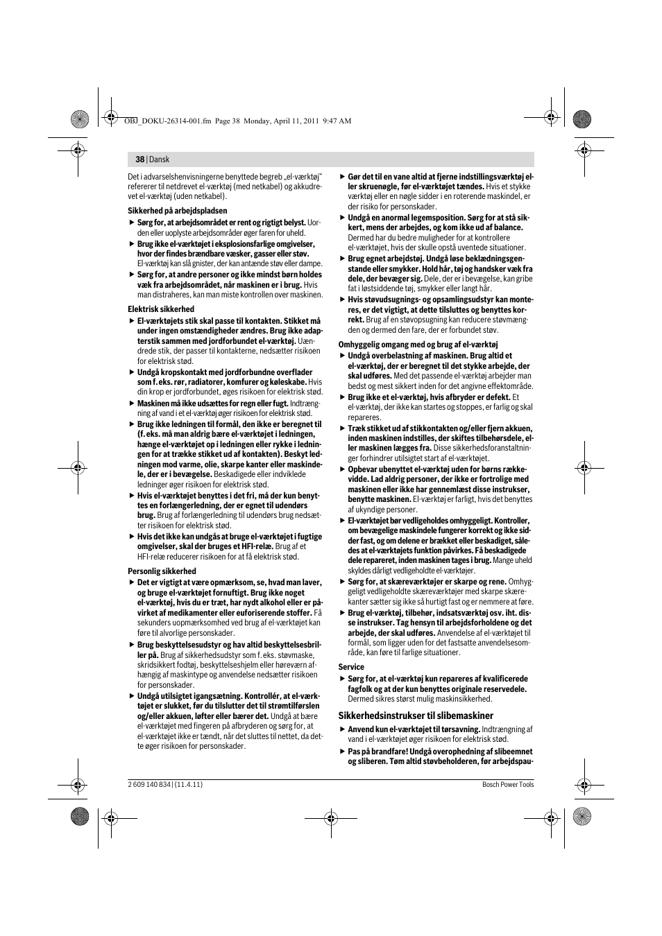 Bosch GSS 140 A Professional User Manual | Page 38 / 132