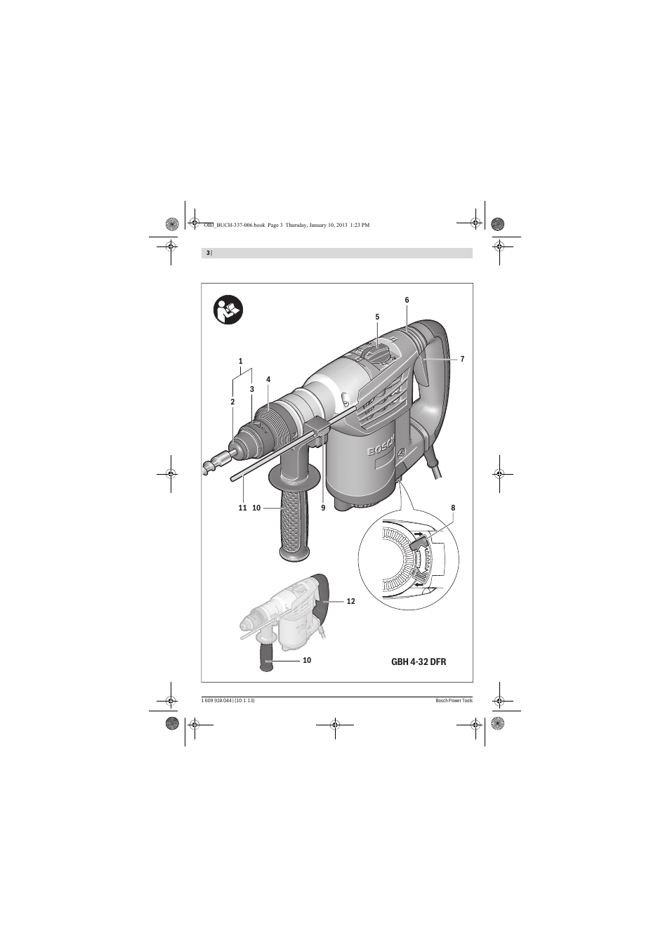 Bosch GBH 4-32 DFR Professional User Manual | Page 3 / 177