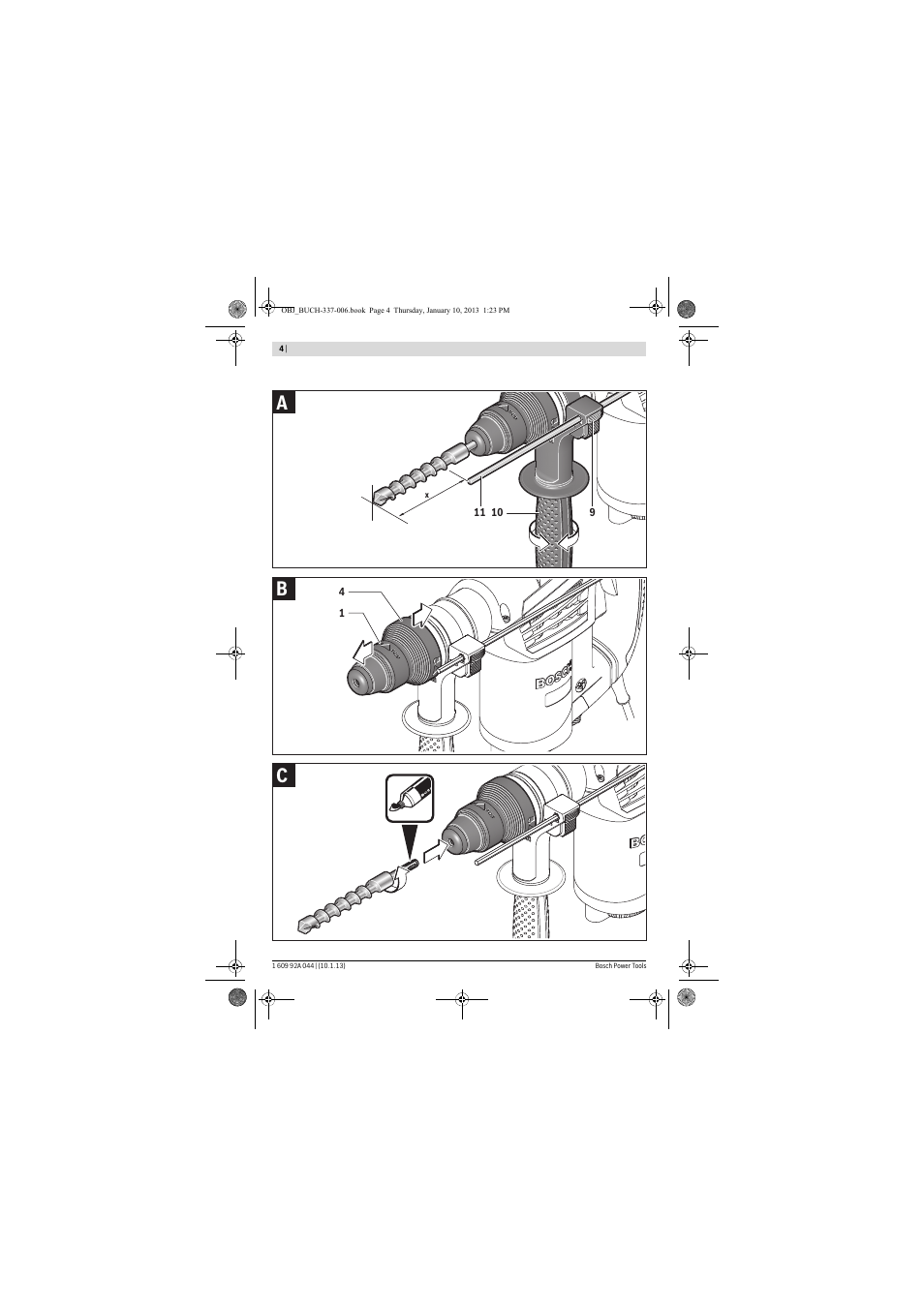 Bosch GBH 4-32 DFR Professional User Manual | Page 4 / 177