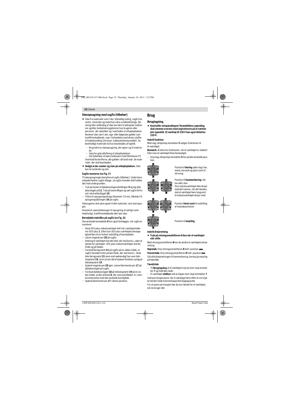 Brug | Bosch GBH 4-32 DFR Professional User Manual | Page 52 / 177