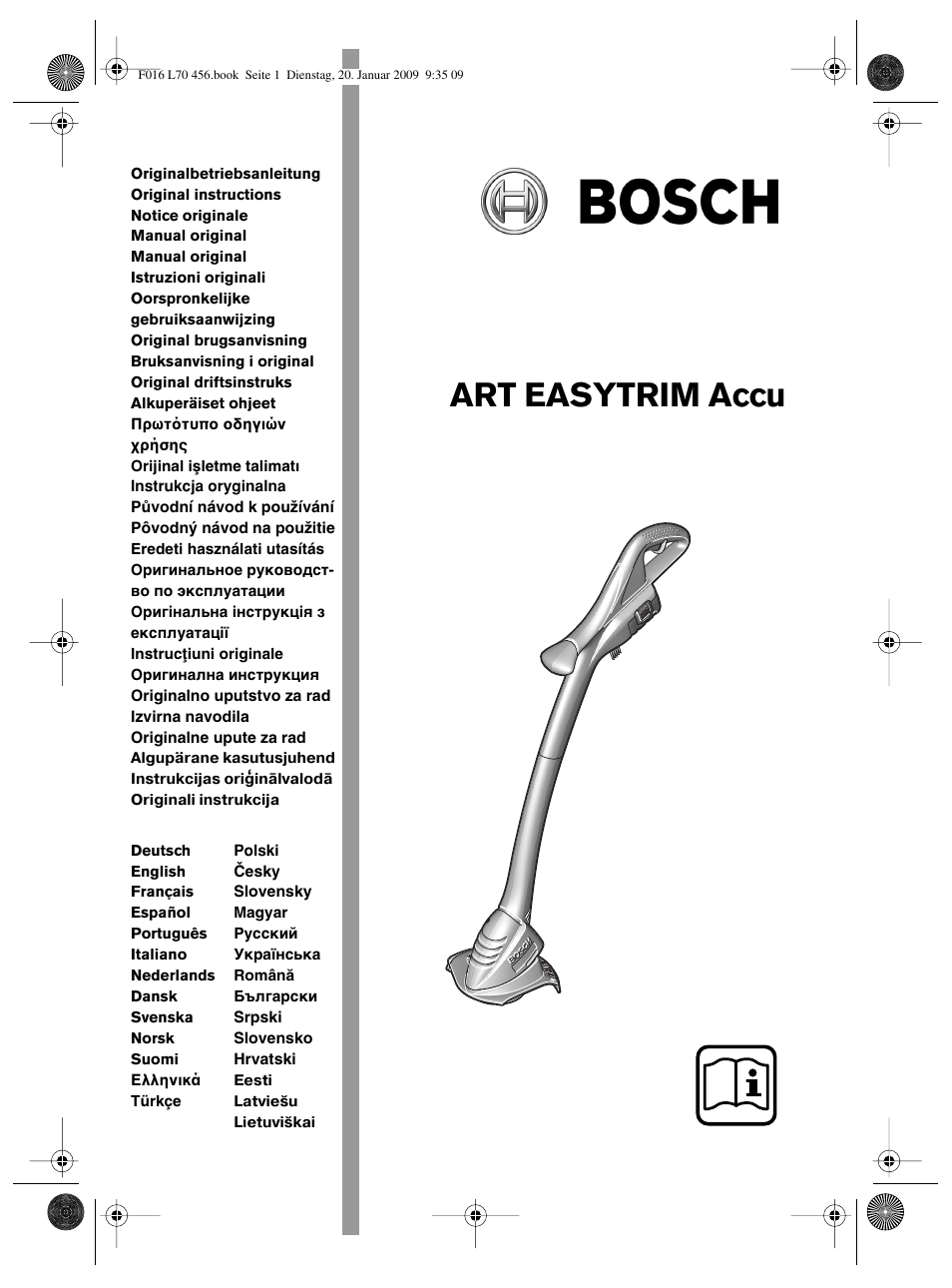 Bosch ART EASYTRIM Accu User Manual | 171 pages