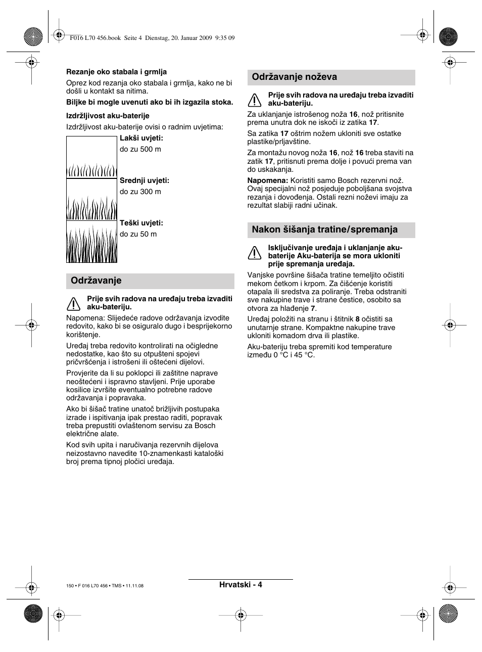 Bosch ART EASYTRIM Accu User Manual | Page 150 / 171