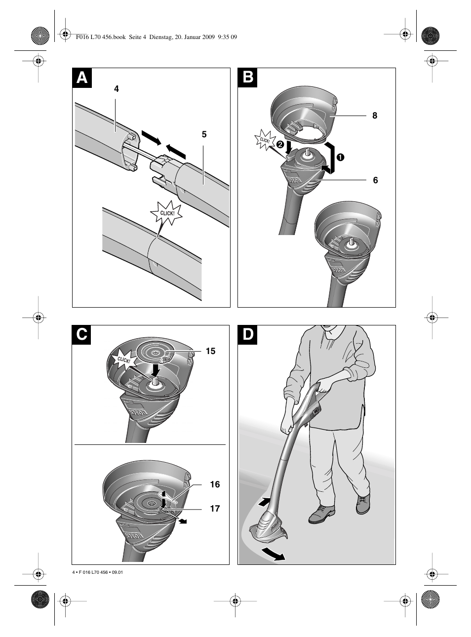 Bosch ART EASYTRIM Accu User Manual | Page 4 / 171