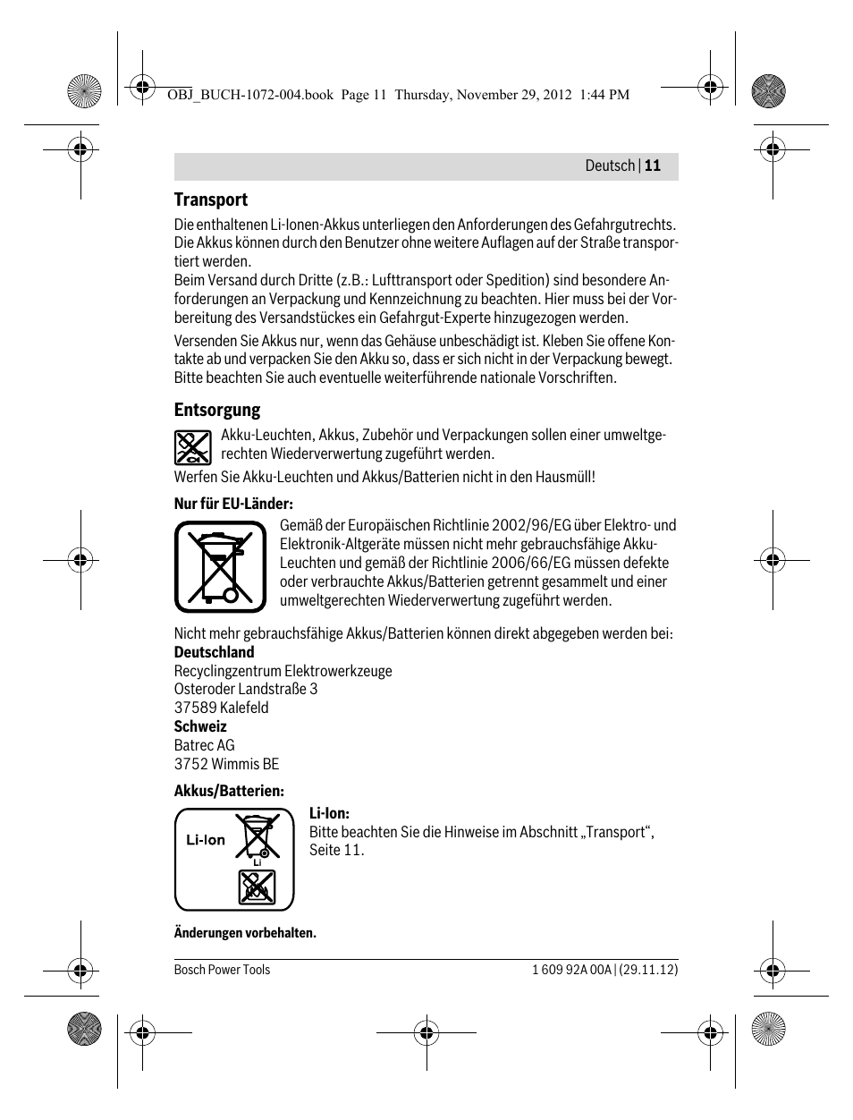 Bosch GLI 10,8 V-LI Professional User Manual | Page 11 / 177
