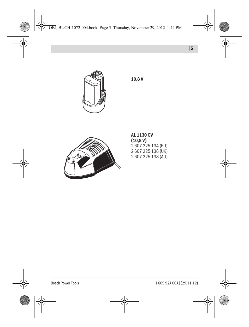 Bosch GLI 10,8 V-LI Professional User Manual | Page 5 / 177