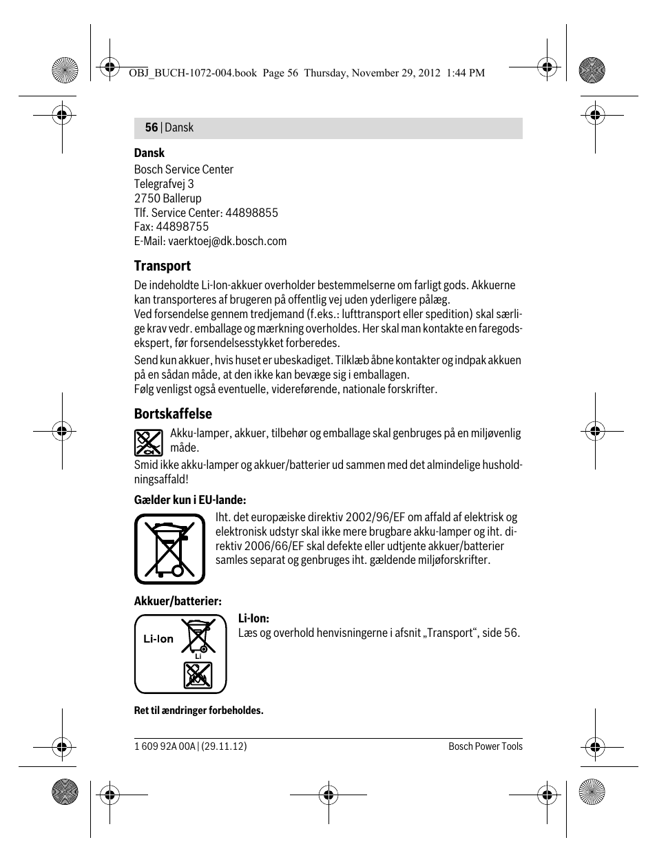 Bosch GLI 10,8 V-LI Professional User Manual | Page 56 / 177