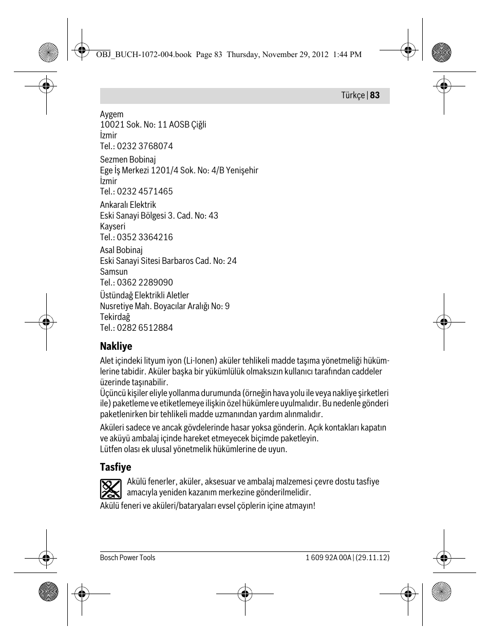 Bosch GLI 10,8 V-LI Professional User Manual | Page 83 / 177