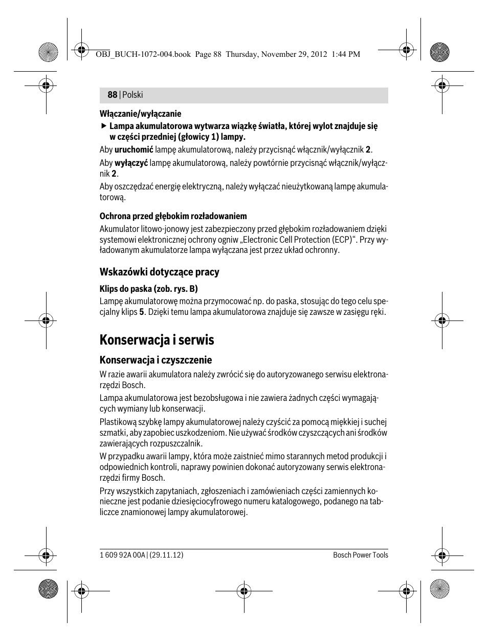 Konserwacja i serwis | Bosch GLI 10,8 V-LI Professional User Manual | Page 88 / 177