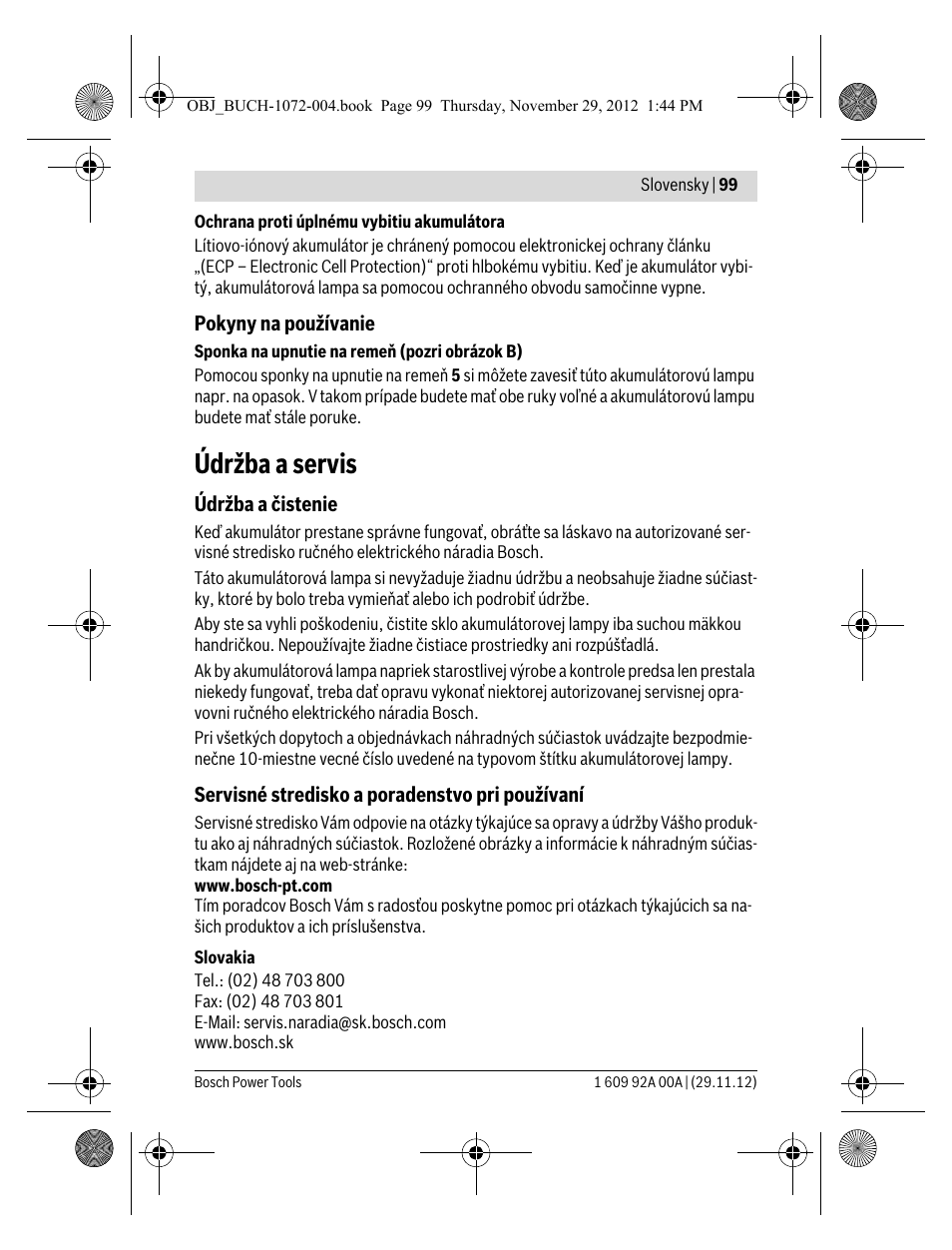 Údržba a servis | Bosch GLI 10,8 V-LI Professional User Manual | Page 99 / 177