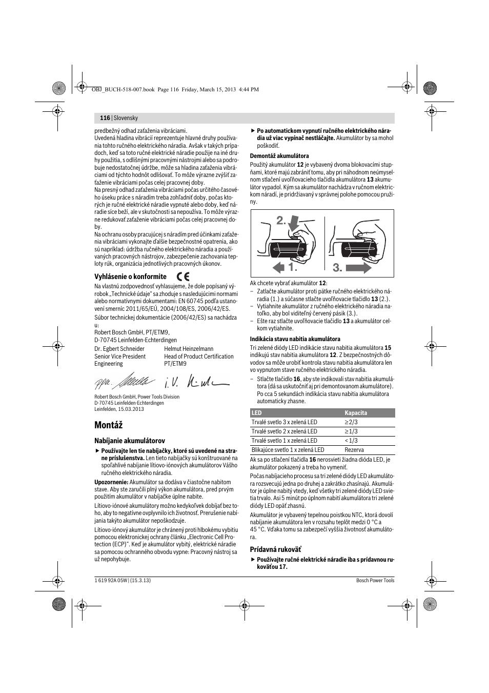 Montáž | Bosch GBH 36 V-LI Compact Professional User Manual | Page 116 / 231