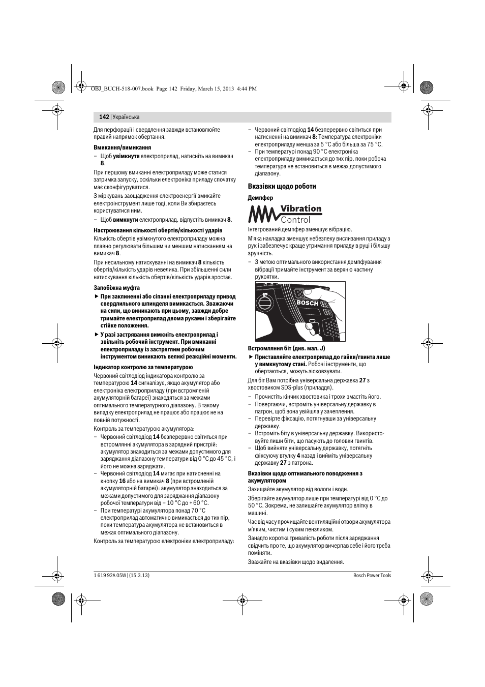 Bosch GBH 36 V-LI Compact Professional User Manual | Page 142 / 231