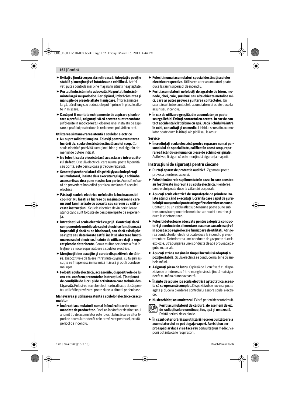 Bosch GBH 36 V-LI Compact Professional User Manual | Page 152 / 231