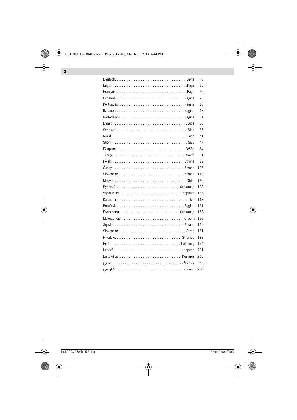 Bosch GBH 36 V-LI Compact Professional User Manual | Page 2 / 231