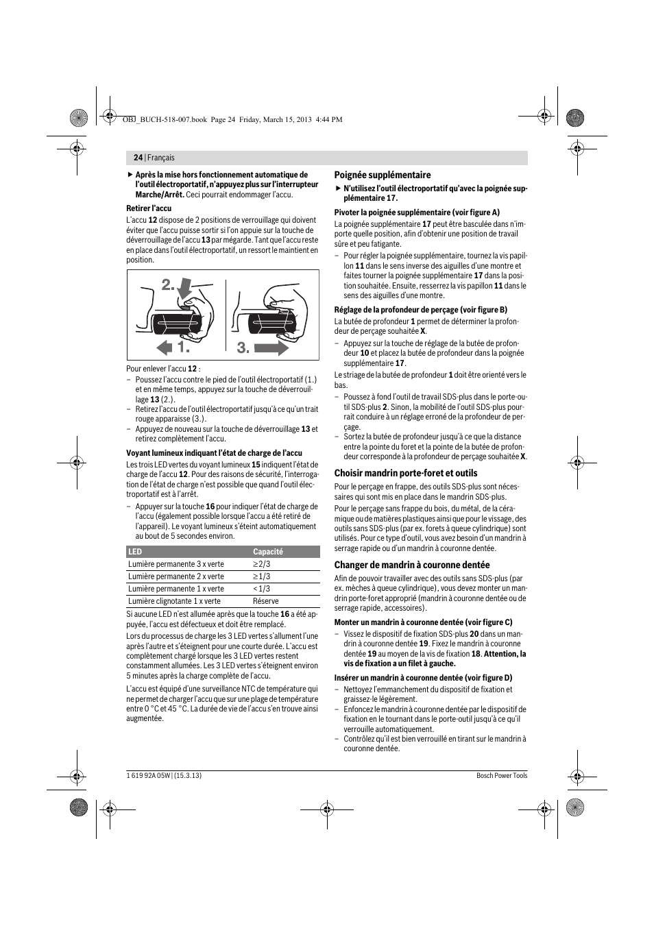 Bosch GBH 36 V-LI Compact Professional User Manual | Page 24 / 231