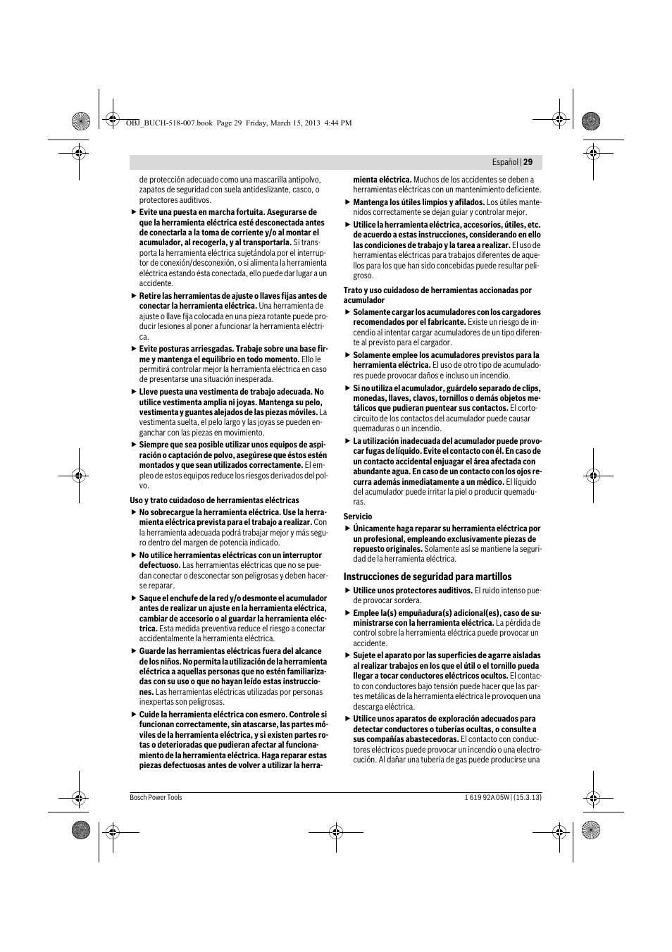 Bosch GBH 36 V-LI Compact Professional User Manual | Page 29 / 231