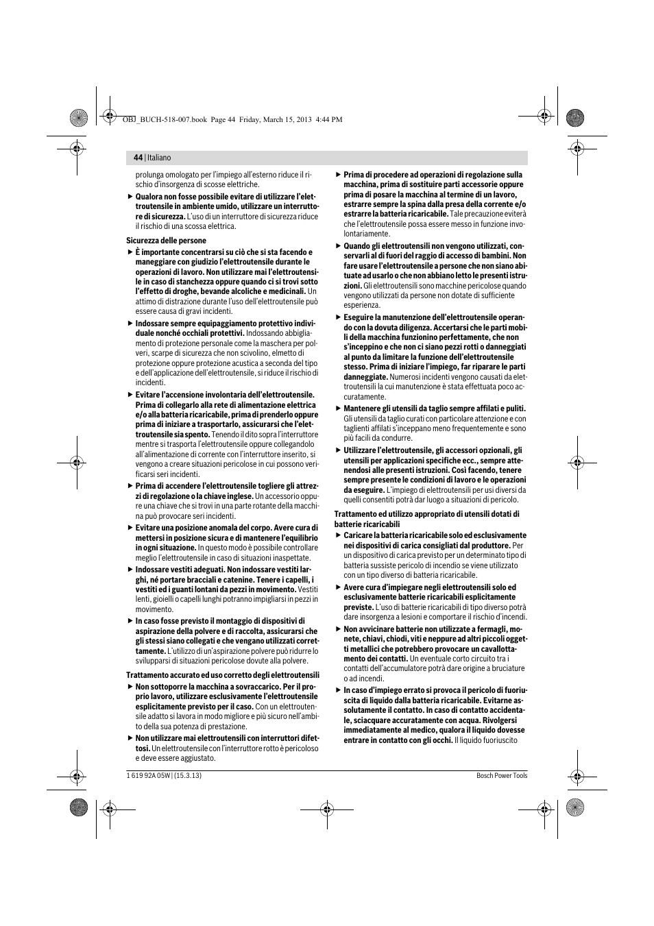 Bosch GBH 36 V-LI Compact Professional User Manual | Page 44 / 231