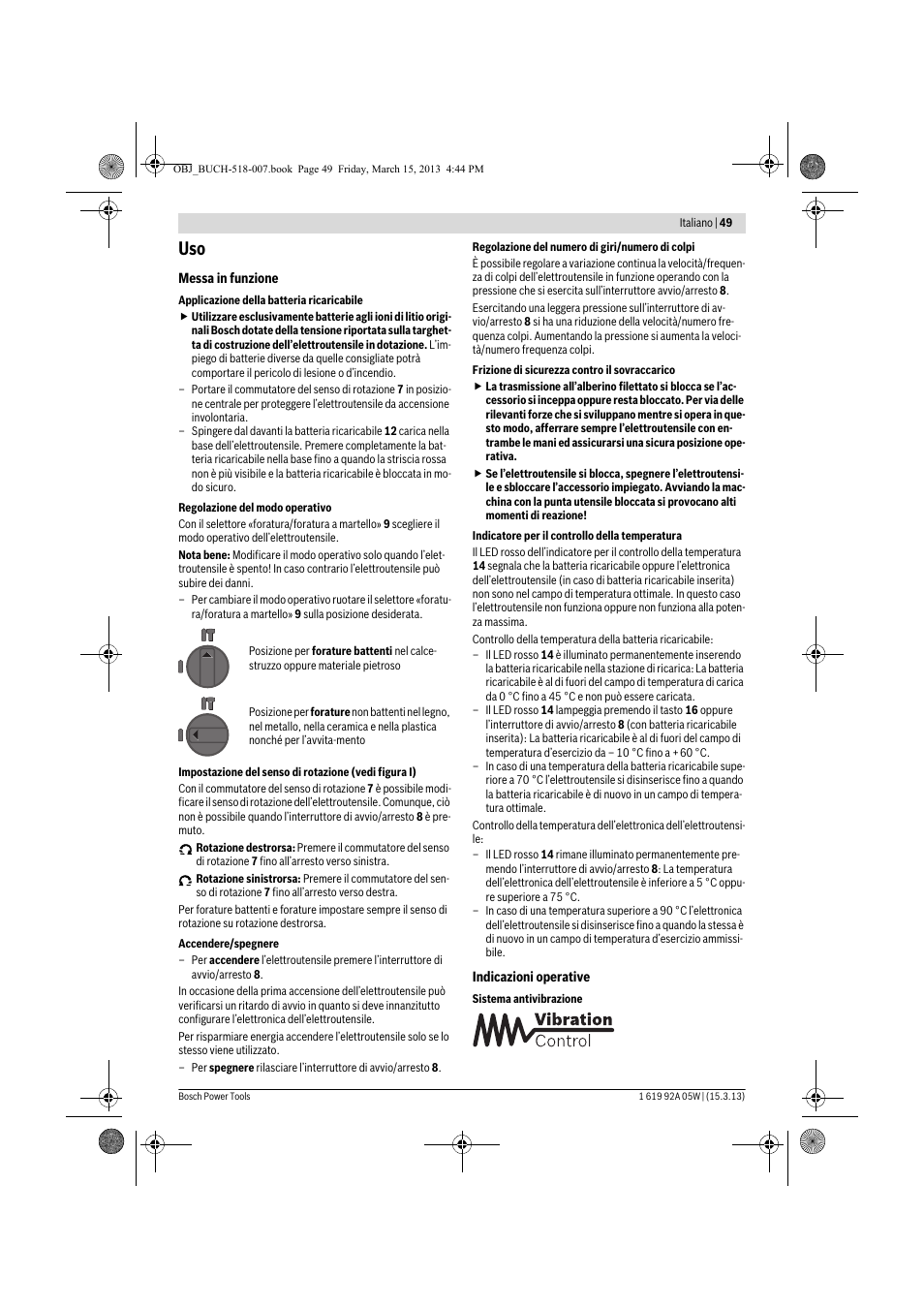 Bosch GBH 36 V-LI Compact Professional User Manual | Page 49 / 231